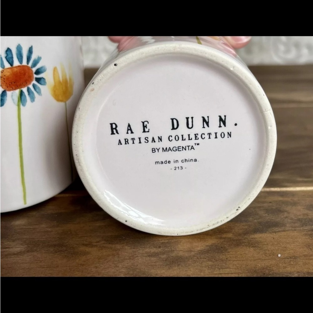 Rae Dunn Artisan Collection 3 Vanity Pieces Stuff & Brushes EUC Floral Holders - Picture 9 of 14